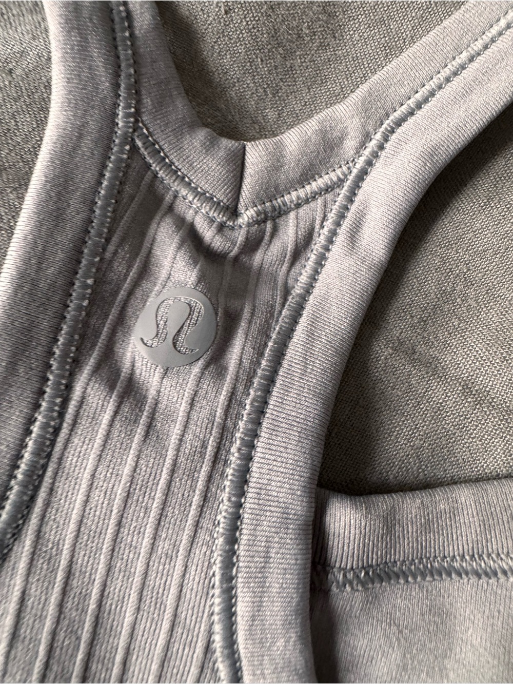 lululemon athletica Ribbed Racerback Tank - Light Gray - Picture 3 of 3